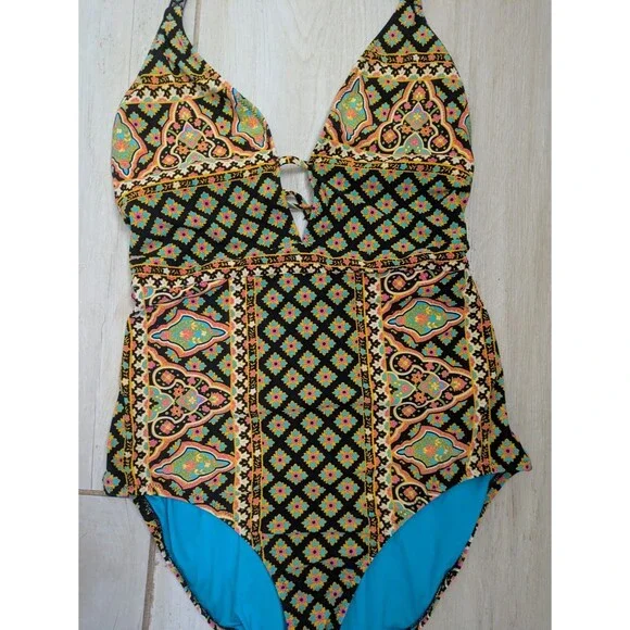 Nanette Lepore Medium Swim One Piece Goddess Swimsuit M Bathing Suit - Picture 6 of 7